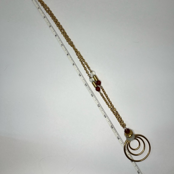 Modern 16” gold toned necklace - Picture 6 of 7